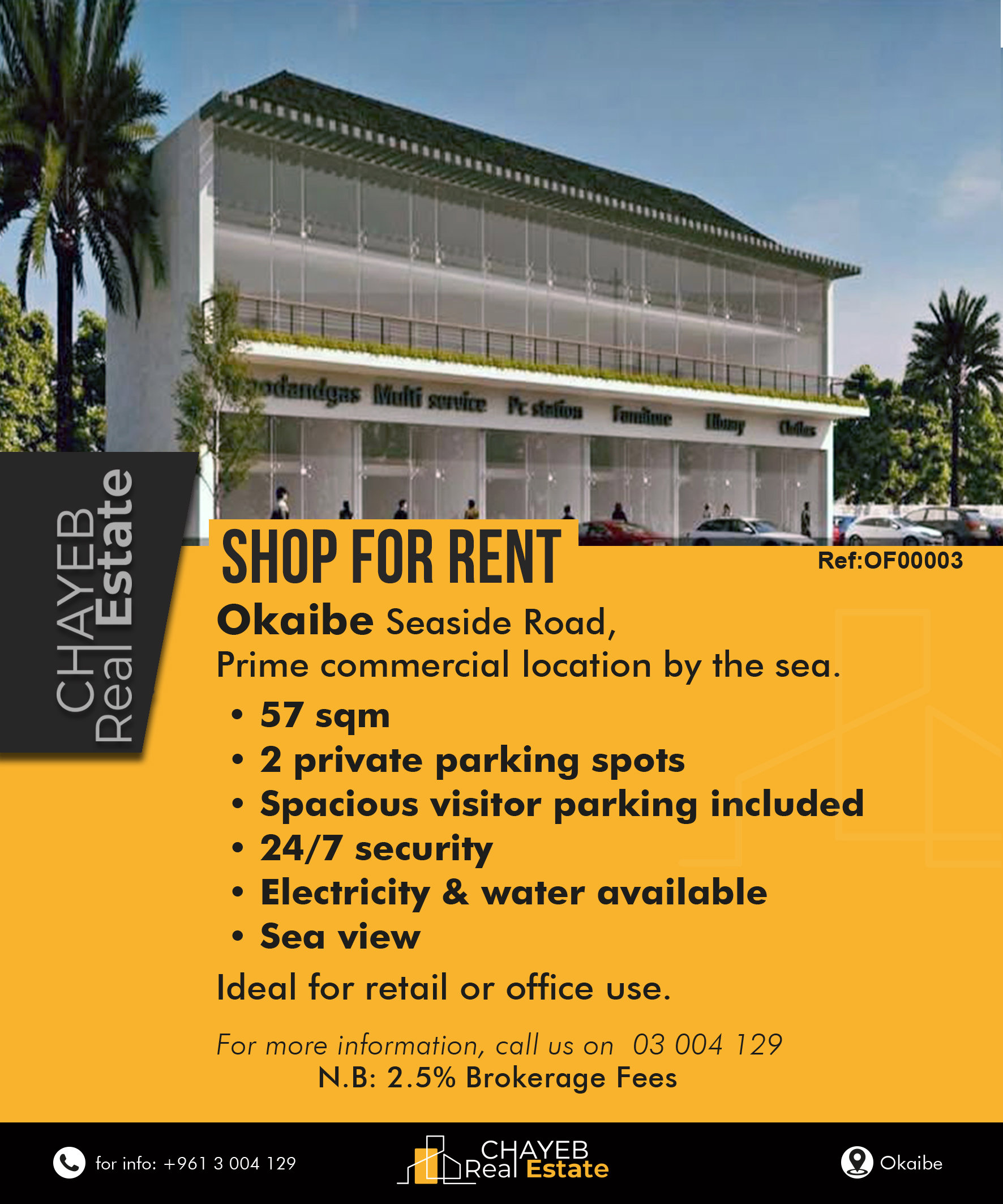 Okaibe Shops coastline